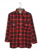 MAINE GUIDEメイン ガイド）の古着「マチ付きウールシャツ」｜レッド