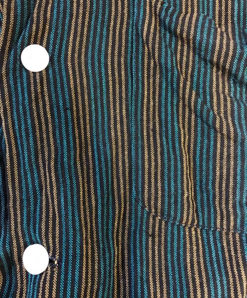 RUGBY（ラグビー）RUGBY (ラグビー) ストライプ柄レーヨンシャツ マルチカラー サイズ:Lの古着・服飾アイテム