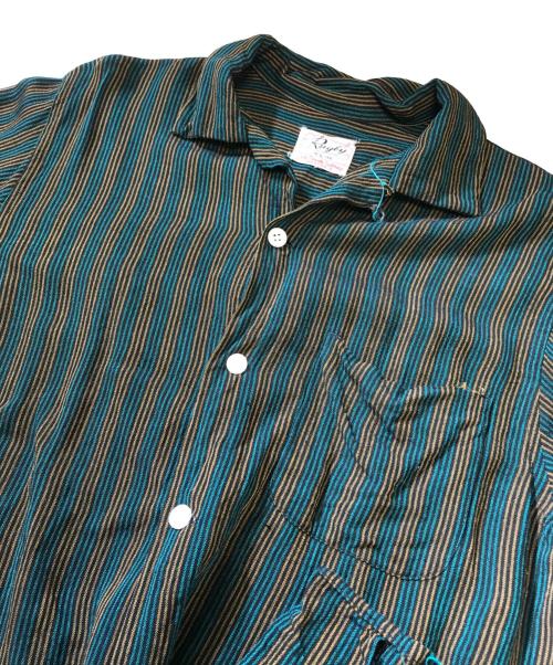 RUGBY（ラグビー）RUGBY (ラグビー) ストライプ柄レーヨンシャツ マルチカラー サイズ:Lの古着・服飾アイテム