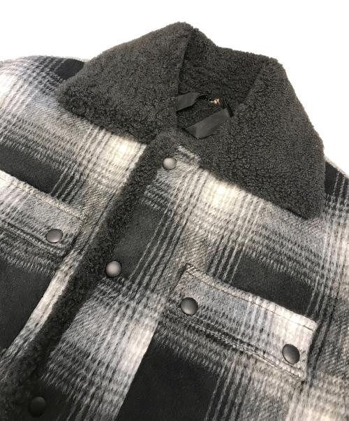 N°21（ヌメロヴェントゥーノ）N°21 (ヌメロヴェントゥーノ) 裏ボアオンブレチェックジャケット ブラック サイズ:XSの古着・服飾アイテム