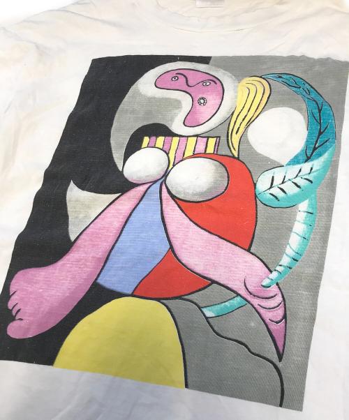 VINTAGE（ヴィンテージ）VINTAGE (ヴィンテージ) アートプリントTシャツ ホワイト サイズ:表記なしの古着・服飾アイテム