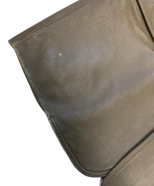 BALMAIN（バルマン）BALMAIN (バルマン) レザーテーラードジャケット ブラウン サイズ:Mの古着・服飾アイテム