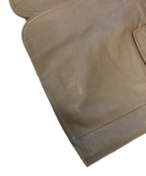 BALMAIN（バルマン）BALMAIN (バルマン) レザーテーラードジャケット ブラウン サイズ:Mの古着・服飾アイテム