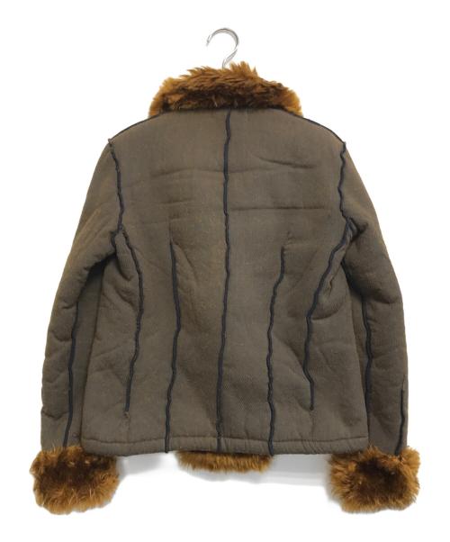 Y's（ワイズ）Y's (ワイズ) 裏ファージャケット ブラウン サイズ:3の古着・服飾アイテム