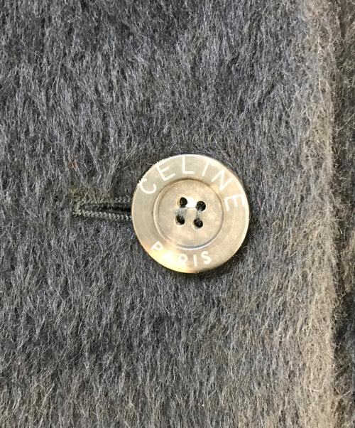 CELINE（セリーヌ）CELINE (セリーヌ) ファーロングコート ブラック サイズ:40の古着・服飾アイテム