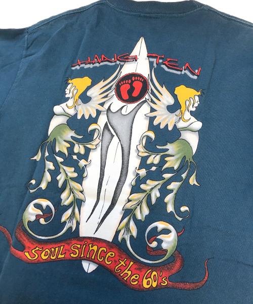 HANG TEN（ハンテン）HANG TEN (ハンテン) 両面プリントTシャツ ブルー サイズ:Lの古着・服飾アイテム