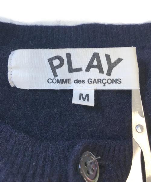 PLAY COMME des GARCONS（プレイコムデギャルソン）PLAY COMME des GARCONS (プレイコムデギャルソン) ハートワッペンカーディガン ネイビー サイズ:Mの古着・服飾アイテム