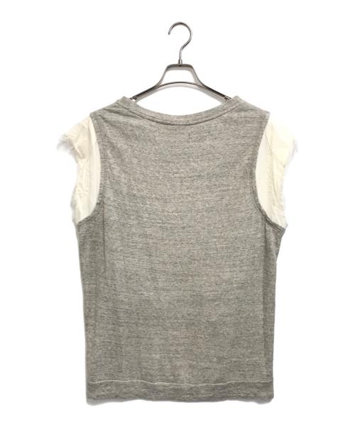 DRIES VAN NOTEN（ドリスヴァンノッテン）DRIES VAN NOTEN (ドリスヴァンノッテン) 切替ノースリーブカットソー グレー サイズ:Extra Smallの古着・服飾アイテム