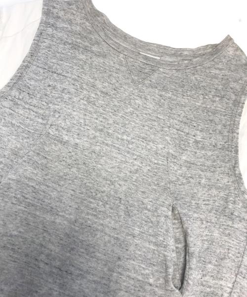 DRIES VAN NOTEN（ドリスヴァンノッテン）DRIES VAN NOTEN (ドリスヴァンノッテン) 切替ノースリーブカットソー グレー サイズ:Extra Smallの古着・服飾アイテム