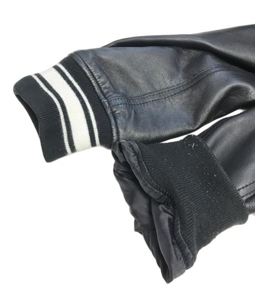 AVIREX（アヴィレックス）AVIREX (アヴィレックス) バーシティー シグネチャー レザージャケット ブラック サイズ:Mの古着・服飾アイテム