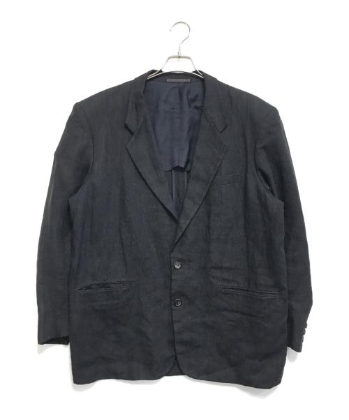 COMME des GARCONS HOMME（コムデギャルソン オム）COMME des GARCONS HOMME (コムデギャルソン オム) 2Bリネンテーラードジャケット ブラック サイズ:Mの古着・服飾アイテム