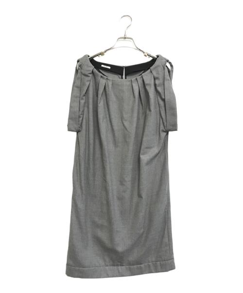 MIU MIU（ミュウミュウ）MIU MIU (ミュウミュウ) ノースリーブワンピース グレー サイズ:SIZE 38の古着・服飾アイテム