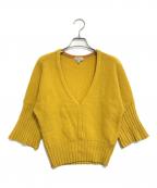 DRIES VAN NOTENドリスヴァンノッテン）の古着「Vネックニット」｜イエロー