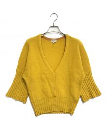 DRIES VAN NOTEN（ドリスヴァンノッテン）の古着「Vネックニット」｜イエロー