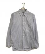 COMME des GARCONS HOMME PLUSコムデギャルソンオムプリュス）の古着「襟装飾ストライプシャツ」｜ブルー