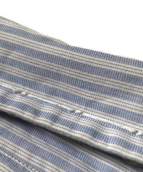 COMME des GARCONS HOMME PLUS（コムデギャルソンオムプリュス）COMME des GARCONS HOMME PLUS (コムデギャルソンオムプリュス) 襟装飾ストライプシャツ ブルー サイズ:Ｓの古着・服飾アイテム