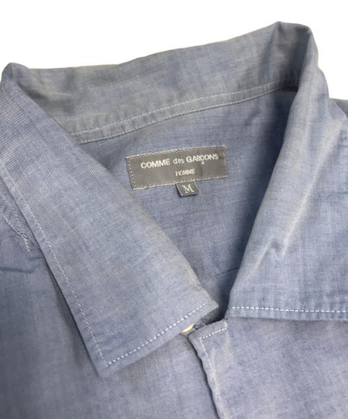 COMME des GARCONS HOMME（コムデギャルソン オム）COMME des GARCONS HOMME (コムデギャルソン オム) オープンカラーシャツ ブルー サイズ:Mの古着・服飾アイテム