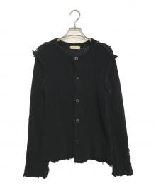 COMME des GARCONS（コムデギャルソン）の古着「インサイドアウトニットカーディガン」｜ブラック