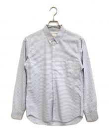 COMME des GARCONS SHIRT（コムデギャルソンシャツ）の古着「ボーダーBDシャツ」｜ブルー