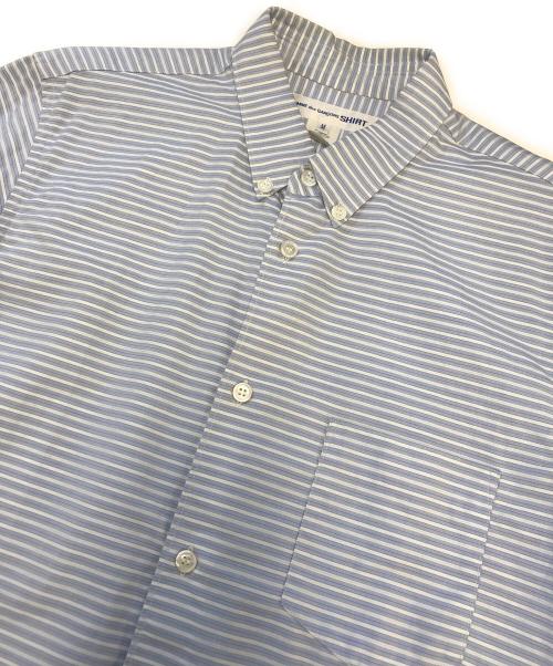 COMME des GARCONS SHIRT（コムデギャルソンシャツ）COMME des GARCONS SHIRT (コムデギャルソンシャツ) ボーダーBDシャツ ブルー サイズ:Mの古着・服飾アイテム