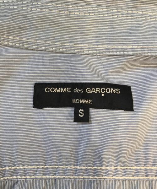 COMME des GARCONS HOMME（コムデギャルソン オム）COMME des GARCONS HOMME (コムデギャルソン オム) 切替ストライプシャツ ブルー サイズ:Sの古着・服飾アイテム