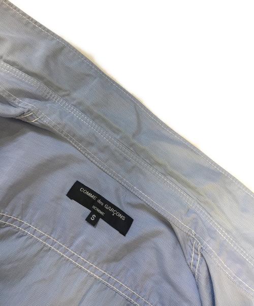 COMME des GARCONS HOMME（コムデギャルソン オム）COMME des GARCONS HOMME (コムデギャルソン オム) 切替ストライプシャツ ブルー サイズ:Sの古着・服飾アイテム