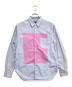 COMME des GARCONS HOMME（コムデギャルソン オム）の古着「切替ストライプシャツ」｜ブルー