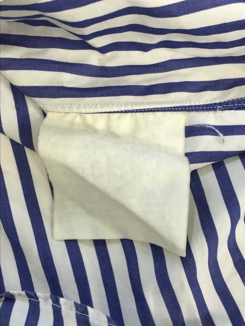 COMME des GARCONS HOMME PLUS（コムデギャルソンオムプリュス）COMME des GARCONS HOMME PLUS (コムデギャルソンオムプリュス) 切替ストライプS/Sシャツ ブルー サイズ:Sの古着・服飾アイテム