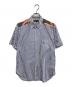 COMME des GARCONS HOMME PLUS（コムデギャルソンオムプリュス）の古着「切替ストライプS/Sシャツ」｜ブルー
