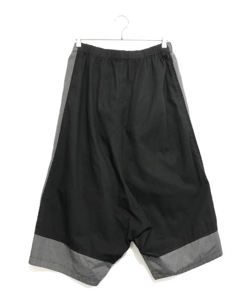 BLACK COMME des GARCONS（ブラックコムデギャルソン）BLACK COMME des GARCONS (ブラックコムデギャルソン) 異素材切替イージーワイドパンツ ブラック サイズ:Mの古着・服飾アイテム