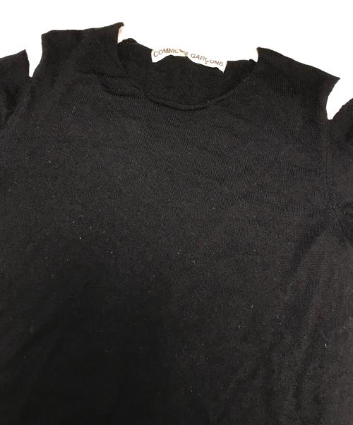 COMME des GARCONS（コムデギャルソン）COMME des GARCONS (コムデギャルソン) バイカラーウールニット ブラック サイズ:表記なしの古着・服飾アイテム
