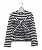 COMME des GARCONSコムデギャルソン）の古着「ボーダーカットソー」｜ネイビー