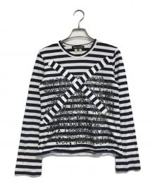 COMME des GARCONS（コムデギャルソン）の古着「ボーダーカットソー」｜ネイビー
