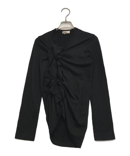 COMME des GARCONS（コムデギャルソン）COMME des GARCONS (コムデギャルソン) フリルニット ブラック サイズ:Sの古着・服飾アイテム