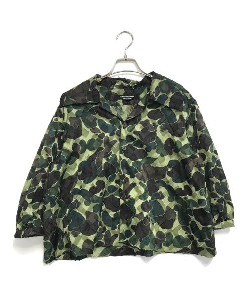 JUNYA WATANABE COMME des GARCONS（(ジュンヤワタナベ コムデギャルソン）JUNYA WATANABE COMME des GARCONS ((ジュンヤワタナベ コムデギャルソン) カモフラシアーシャツ グリーン サイズ:XSの古着・服飾アイテム