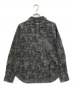 BLACK COMME des GARCONSブラックコムデギャルソン）の古着「総柄シャツ」｜ブラック