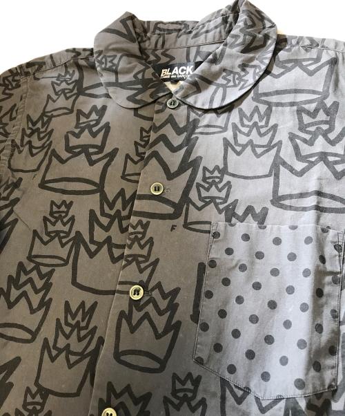 BLACK COMME des GARCONS（ブラックコムデギャルソン）BLACK COMME des GARCONS (ブラックコムデギャルソン) 総柄シャツ ブラック サイズ:XSの古着・服飾アイテム