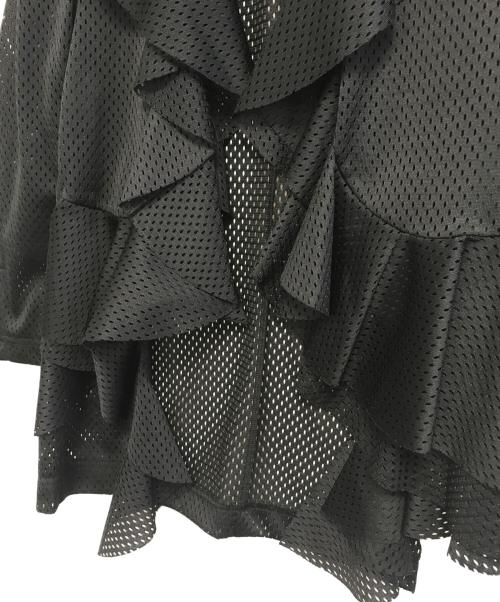 COMME des GARCONS（コムデギャルソン）COMME des GARCONS (コムデギャルソン) メッシュフリルジャケット ブラック サイズ:Sの古着・服飾アイテム