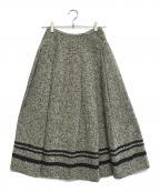 ROBE DE CHAMBRE COMME DES GARCONSローブドシャンブル コムデギャルソン）の古着「ツイードギャザースカート」｜ベージュ