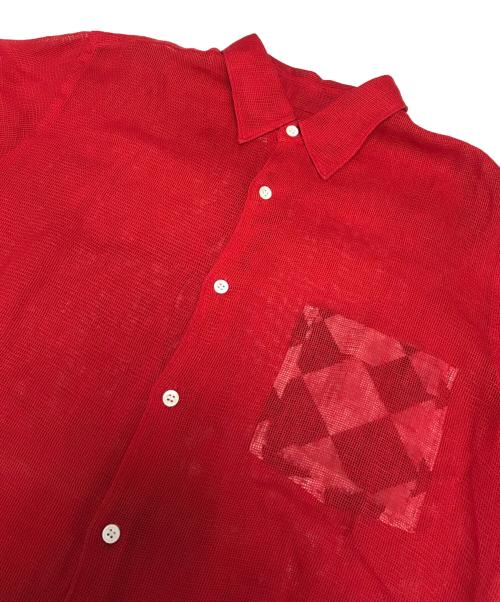 COMME des GARCONS HOMME HOMME（コムデギャルソンオムオム）COMME des GARCONS HOMME HOMME (コムデギャルソンオムオム) 90's S/Sリネンシャツ レッド サイズ:表記なしの古着・服飾アイテム