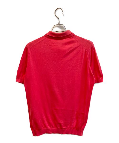 JOHN SMEDLEY（ジョンスメドレー）JOHN SMEDLEY (ジョンスメドレー) ニットポロシャツ レッド サイズ:Ｌの古着・服飾アイテム