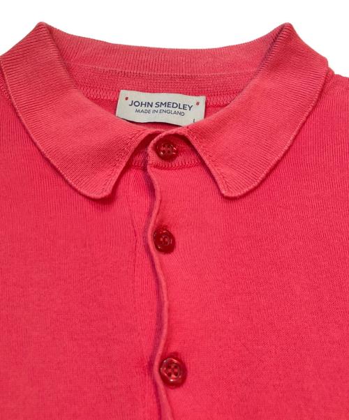JOHN SMEDLEY（ジョンスメドレー）JOHN SMEDLEY (ジョンスメドレー) ニットポロシャツ レッド サイズ:Ｌの古着・服飾アイテム