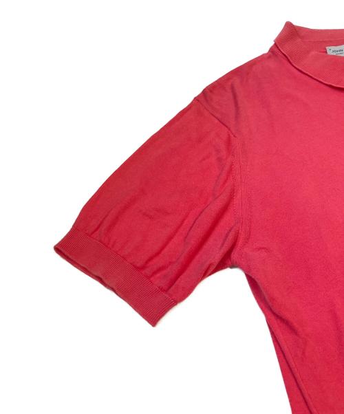 JOHN SMEDLEY（ジョンスメドレー）JOHN SMEDLEY (ジョンスメドレー) ニットポロシャツ レッド サイズ:Ｌの古着・服飾アイテム