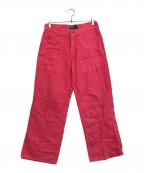 POLO RALPH LAURENポロ・ラルフローレン）の古着「シンチバック付ベイカータイプリネンパンツ」｜ピンク