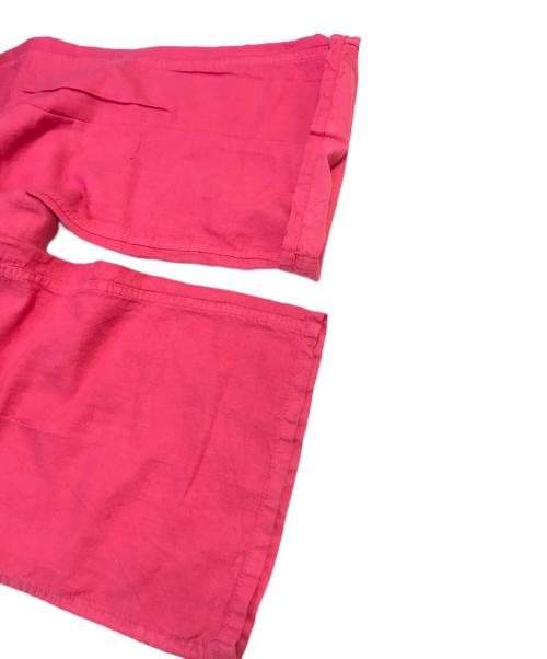 POLO RALPH LAUREN（ポロ・ラルフローレン）POLO RALPH LAUREN (ポロ・ラルフローレン) シンチバック付ベイカータイプリネンパンツ ピンク サイズ:32/32の古着・服飾アイテム