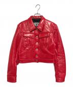 DIESELディーゼル）の古着「エナメルジャケット」｜レッド
