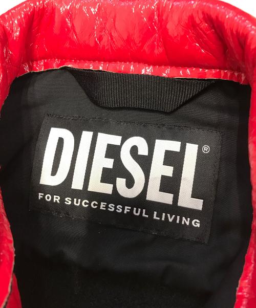 DIESEL（ディーゼル）DIESEL (ディーゼル) エナメルジャケット レッド サイズ:Sの古着・服飾アイテム