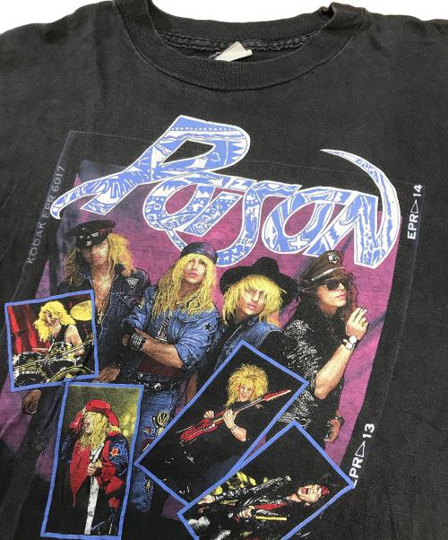 バンドTシャツ（バンドTシャツ）バンドTシャツ (バンドTシャツ) 80s POISON(ポイズン) バンドTシャツ ブラック サイズ:XLの古着・服飾アイテム