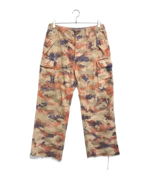 ISAMU KATAYAMA BACKLASH（イサムカタヤマ・バックラッシュ）ISAMU KATAYAMA BACKLASH (イサムカタヤマ・バックラッシュ) 総柄カーゴパンツ ブラウン サイズ:Mの古着・服飾アイテム