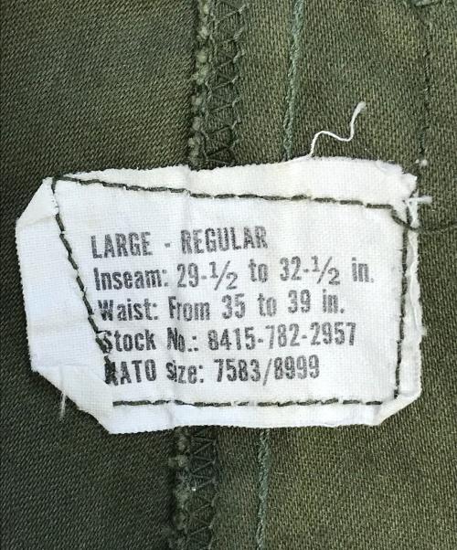 VINTAGE MILITARY（ヴィンテージ ミリタリー）VINTAGE MILITARY (ヴィンテージ ミリタリー) M-65 フィールドパンツ カーキ サイズ:SIZE L-Rの古着・服飾アイテム